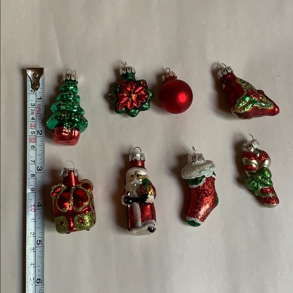 Vintage Holiday Lot Of 8 Small Mixed Lot Christmas Tree Ornaments Poshmark